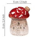 Dekoracja domku z grzybów Miniaturowy muchomor czerwony 6cm 2 szt. | Floristik24.pl