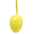 Floristik24 Plastikowy wieszak na jajka żółty 6cm 12szt
