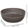 Miska żebrowana, antracytowa, dekoracyjna, okrągła, 15cm, 2 sztuki | Floristik24.pl