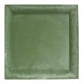 Floristik24 Talerz plastikowy zielony kwadratowy 19,5cm x 19,5cm