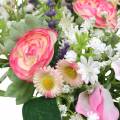Floristik24 Bukiet sztucznych kwiatów z Ranunculus i Bellis Pink, White Ø20cm