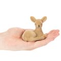 Dekoracyjna figurka leżącego jelonka do dekoracji stołu, 8 cm, 6 szt. | Floristik24.pl