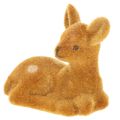 Dekoracyjna figurka leżącego jelonka do dekoracji stołu, 8 cm, 6 szt. | Floristik24.pl