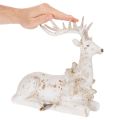 Figurka dekoracyjna siedzącego jelenia z porożem, 30cm | Floristik24.pl