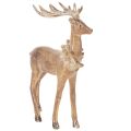 Floristik24 Figurka dekoracyjna jelenia z porożem, stojąca, ozdoba świąteczna, 28 cm