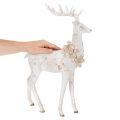 Dekoracyjna figurka jelenia z szyszką do dekoracji zimowej, 49 cm | Floristik24.pl