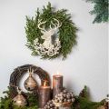 Floristik24 Renifer do powieszenia, dekoracja świąteczna, głowa jelenia, zawieszka metalowa złoty postarzany W23cm 2szt