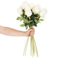 Sztuczny kwiat róży, długa łodyga, do wazonu, 62 cm, 12 sztuk | Floristik24.pl