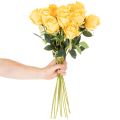 Sztuczna róża na długiej łodydze, sztuczny kwiat, 62cm, 12 szt. | Floristik24.pl