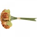 Floristik24 Wiązka róż, jedwabne kwiaty, sztuczne róże pomarańczowe, Antique Look L23cm 8szt.