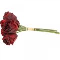 Floristik24 Sztuczne róże czerwone, jedwabne kwiaty, bukiet róż dł.23cm 8szt