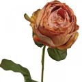 Floristik24 Sztuczna róża pomarańczowa, sztuczna róża, róża dekoracyjna D74cm Ø7cm