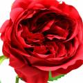 Floristik24 Róża Sztuczny Kwiat Czerwony 72cm