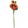 Floristik24 Bukiet róż sztuczne róże jedwabne kwiaty pomarańczowe pęczek 53cm