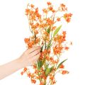 Sztuczny kwiat orchidei gałązka pomarańczowa filigranowa dekoracja pokoju 110cm 3 szt. | Floristik24.pl