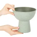 Nowoczesna okrągła donica na wysokiej podstawie, 18 cm | Floristik24.pl