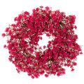 Floristik24 Wianek ze sztucznych kwiatów, dekoracja z gipsówki, 30cm