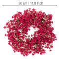 Wianek ze sztucznych kwiatów, dekoracja z gipsówki, 30cm | Floristik24.pl