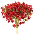 Floristik24 Sztuczna gipsówka, czerwona, bukiet jako dekoracja kwiatowa, 30cm, 10 szt.