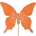 Drewniany motylek w kształcie kwiatka kolorowy 9cm/29cm 12szt