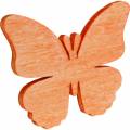 Floristik24 Motyle do rozsypywania dekoracyjne motyle drewniane pomarańczowy, morelowy, brązowy 72szt.