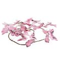 Floristik24 Butterfly Garland Pink 154cm