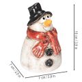 Figurka bałwana z czerwonym szalikiem, dekoracja świąteczna, 10 cm | Floristik24.pl
