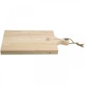Floristik24 Deska do krojenia z drewna mango, ozdobna taca z uchwytem prawdziwe drewno 38 × 26,5 cm L48 cm
