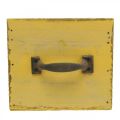Floristik24 Dekoracyjna szuflada vintage donica drewno żółta 12,5×12,5×11cm