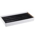 Świece czarne świece w sztyfcie w jednolitym kolorze 34x300mm 4 szt | Floristik24.pl