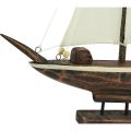 Floristik24 Dekoracja żaglówki statek drewno sosnowe brązowy 22,5×4×29cm