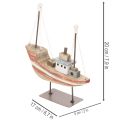 Dekoracyjny drewniany model łódki na parapet 20cm | Floristik24.pl