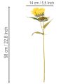Sztuczny słonecznik z realistycznymi liśćmi i kwiatami, 58 cm, 3 sztuki | Floristik24.pl