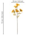 Sztuczny kwiat słonecznika, realistyczna dekoracja, 72 cm, 2 sztuki | Floristik24.pl