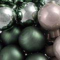Lustrzane jagody świąteczne zielone perłowo-szare Ø20mm 140 szt. | Floristik24.pl