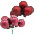 Floristik24 Mini Christmas Ball Red, Pink Glass Mirror Berries Ø40mm 32szt