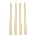 Floristik24 Świece stożkowe, świece w sztyfcie, kość słoniowa biała, 250/23 mm, 12 sztuk