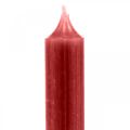 Floristik24 Rod świeca czerwona świeca kolor rubinowy 180mm/Ø21mm 6szt