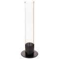 Floristik24 Świecznik stożkowy ze szklanym cylindrem. Prosty i ponadczasowy. 31 cm