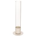 Floristik24 Nowoczesny świecznik stożkowy z cylindrem szklanym i podstawą, 31 cm
