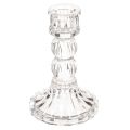 Floristik24 Przezroczysty świecznik, klasyczny design, dekoracja stołu, 12 cm, 2 sztuki