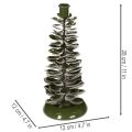 Świecznik choinkowy zielony metalowy ozdoba 28cm | Floristik24.pl