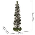 Świecznik w kształcie choinki, metal zielony, 45 cm | Floristik24.pl