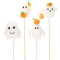 Floristik24 Figurki duchów na drewnianych patyczkach, dekoracja na Halloween, 54 cm, 8 sztuk