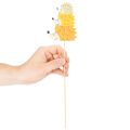 Dekoracyjne paliki ogrodowe – Kolorowa rodzina jeży – 34 cm, 12 sztuk | Floristik24.pl