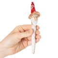 Figurka krasnala do przyklejania, z długą brodą i kapeluszem w kształcie grzyba, dekoracja, 17cm, 2 szt. | Floristik24.pl