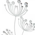 Floristik24 Wiosenna dekoracja, dekoracyjny kwiat wtykowy shabby chic biały, srebrny dł.87cm szer.18cm