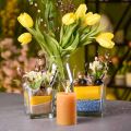 Floristik24 Klocki z pianki florystycznej Tęczowe słoneczne żółte 4 sztuki