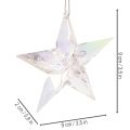 Dekoracyjne ozdoby w kształcie gwiazdek, opalizujący przezroczysty akryl, ozdoby choinkowe, 9 cm, 6 sztuk | Floristik24.pl