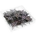 Floristik24 Deco Wooden Stars Purple Poinsettias Self Adhesive 4cm Mix 36szt